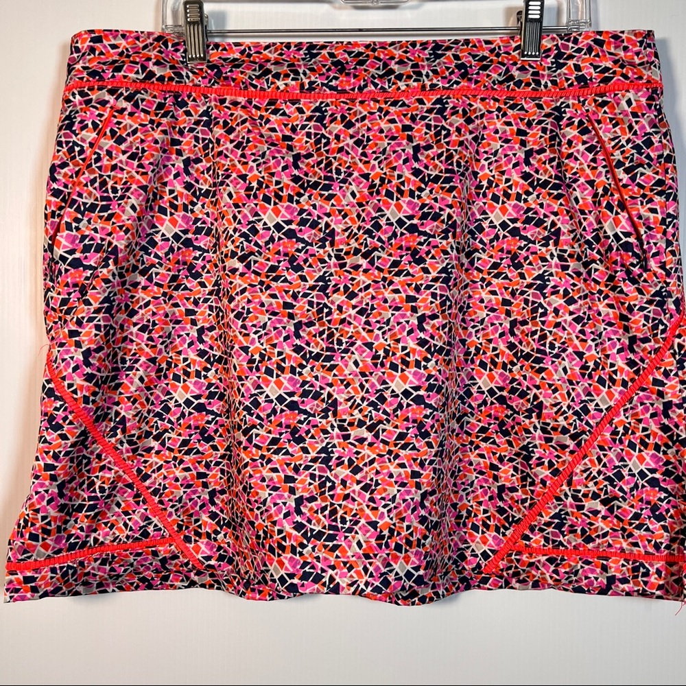 LADY HAGEN TENNIS/Golf Skort. Pink/Orange/Black/White print. Size 16. NWOT
